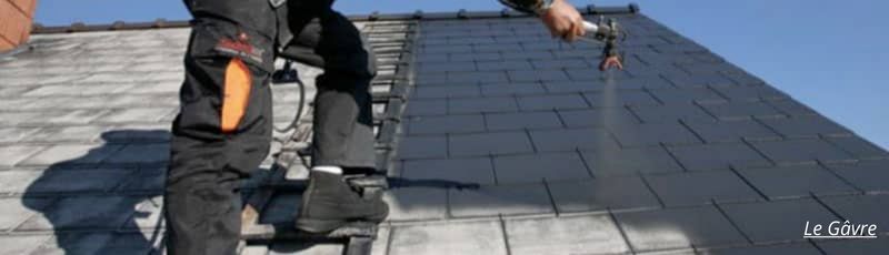 Pose d'une résine sur un toit au Gâvre