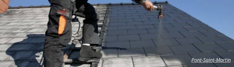 Pose d'une résine sur un toit à Pont-Saint-Martin